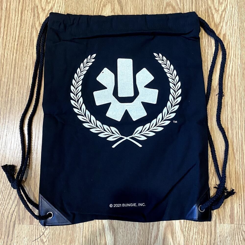 Bungie Inc. Bungie Rewards Exclusive Seventh Column Destiny Drawstring Bag Black